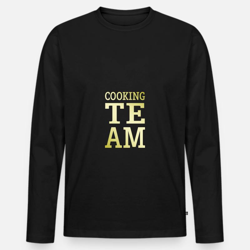 Kochen Team - Männer Premium Bio Langarmshirt - Schwarz