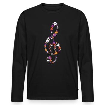 Halloween-Kostüm Party-Musiklehrer - Männer Premium Bio Langarmshirt - Schwarz - Vorne - Nico (187cm)