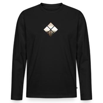 Window into New York City - Männer Premium Bio Langarmshirt - Schwarz - Vorne - Nico (187cm)