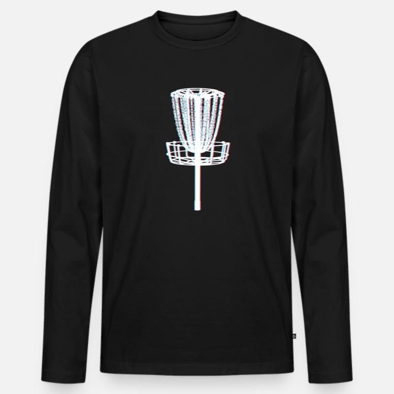 DiscGolf - Männer Premium Bio Langarmshirt - Schwarz