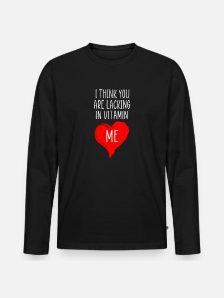 vitamin me funny quote - Men's Premium Organic Long Sleeve Shirt - black
