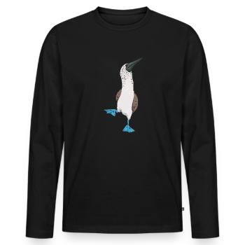 Blue-footed Booby Seabird Blue-footed Booby Seabird - Men's Premium Organic Long Sleeve Shirt - black - Front - Nico (187cm)