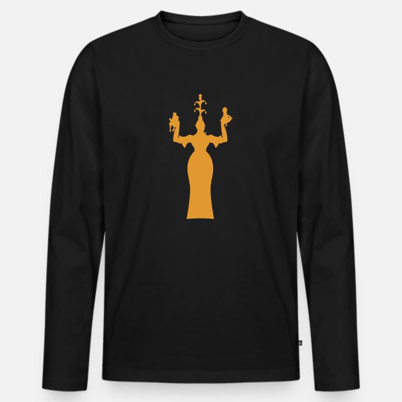 Konstanz - Imperia - Bodensee - Baden-Württemberg - Männer Premium Bio Langarmshirt - Schwarz