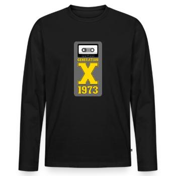 1973 Generation X Punk - Men's Premium Organic Long Sleeve Shirt - black - Front - Nico (187cm)