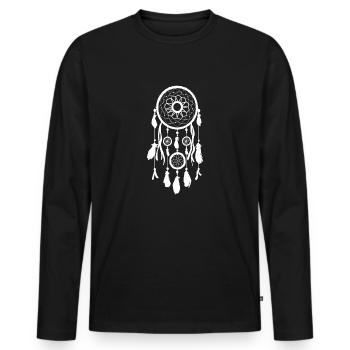 Dream Catcher - Men's Premium Organic Long Sleeve Shirt - black - Front - Nico (187cm)