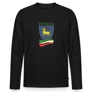Istria Tourist Hrvatska Croatia Holidays Balkan Re - Men's Premium Organic Long Sleeve Shirt - black - Front - Nico (187cm)