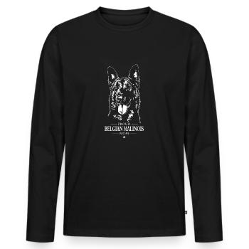 Proud Belgian Malinois Mom Hunde Hund Wilsigns - Männer Premium Bio Langarmshirt - Schwarz - Vorne - Nico (187cm)