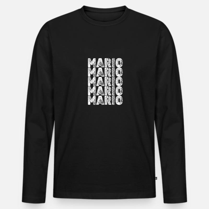 Held Mario - Männer Premium Bio Langarmshirt - Schwarz