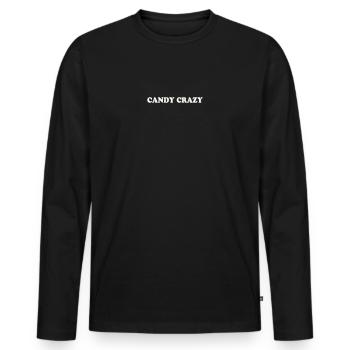 CANDY CRAZY - Men's Premium Organic Long Sleeve Shirt - black - Front - Nico (187cm)
