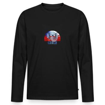 Chili - T-shirt manches longues Premium bio Homme - noir - Devant - Nico (187cm)