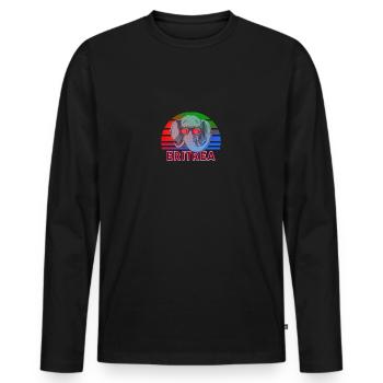 Eritrea - Männer Premium Bio Langarmshirt - Schwarz - Vorne - Nico (187cm)