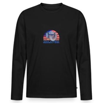 Malaysia - Männer Premium Bio Langarmshirt - Schwarz - Vorne - Nico (187cm)
