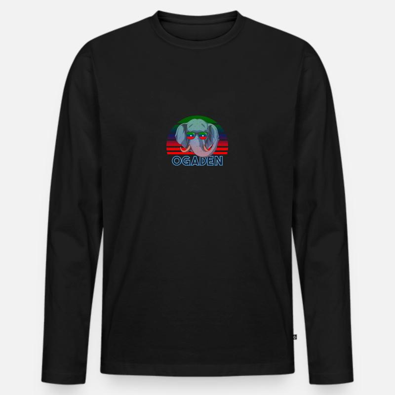 Ogaden - Männer Premium Bio Langarmshirt - Schwarz