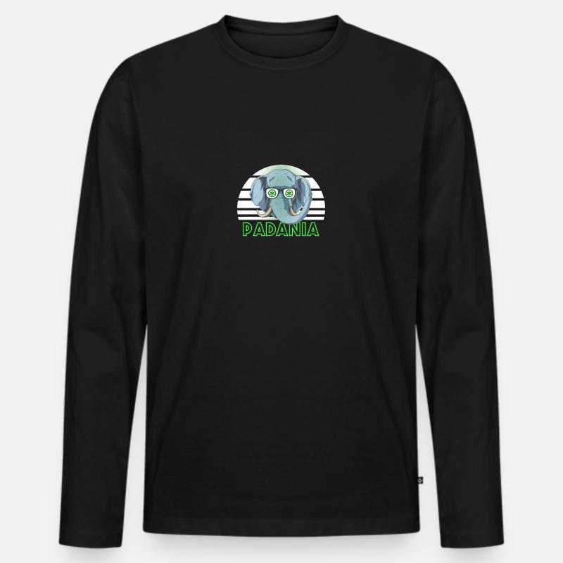 Padanien - Männer Premium Bio Langarmshirt - Schwarz