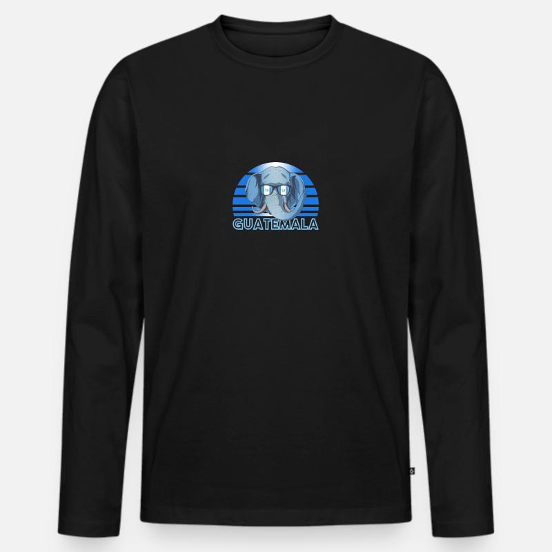 Guatemala - Männer Premium Bio Langarmshirt - Schwarz