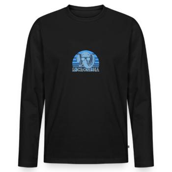 Mikronesien - Männer Premium Bio Langarmshirt - Schwarz - Vorne - Nico (187cm)