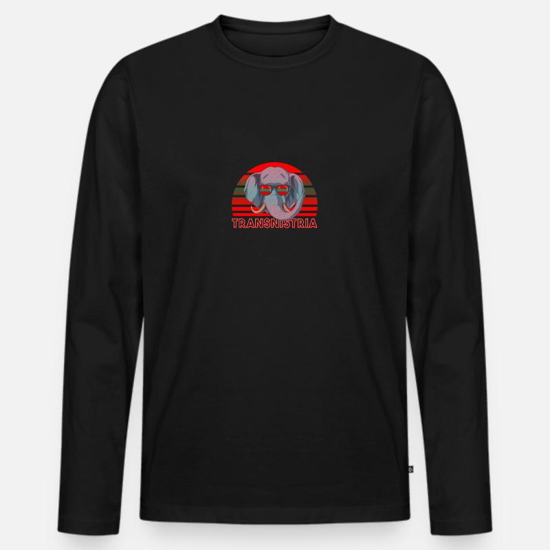 Transnistrien - Männer Premium Bio Langarmshirt - Schwarz