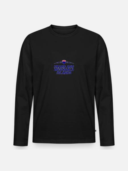 Heard and McDonald Islands - Men's Premium Organic Long Sleeve Shirt - black