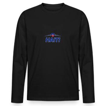 Haiti - Männer Premium Bio Langarmshirt - Schwarz - Vorne - Nico (187cm)