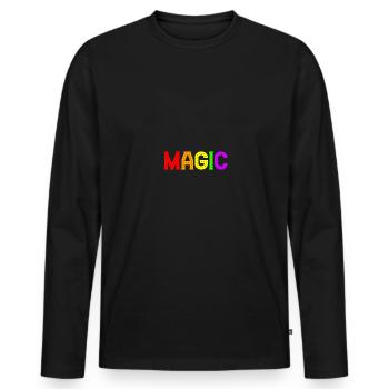 Magic - Men's Premium Organic Long Sleeve Shirt - black - Front - Nico (187cm)