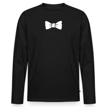 Fly tie - Men's Premium Organic Long Sleeve Shirt - black - Front - Nico (187cm)