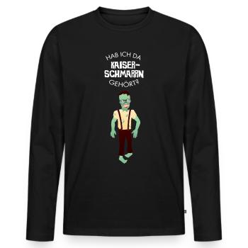 Hab Ich Da Kaiserschmarrn Gehört? Zombie Halloween - Männer Premium Bio Langarmshirt - Schwarz - Vorne - Nico (187cm)