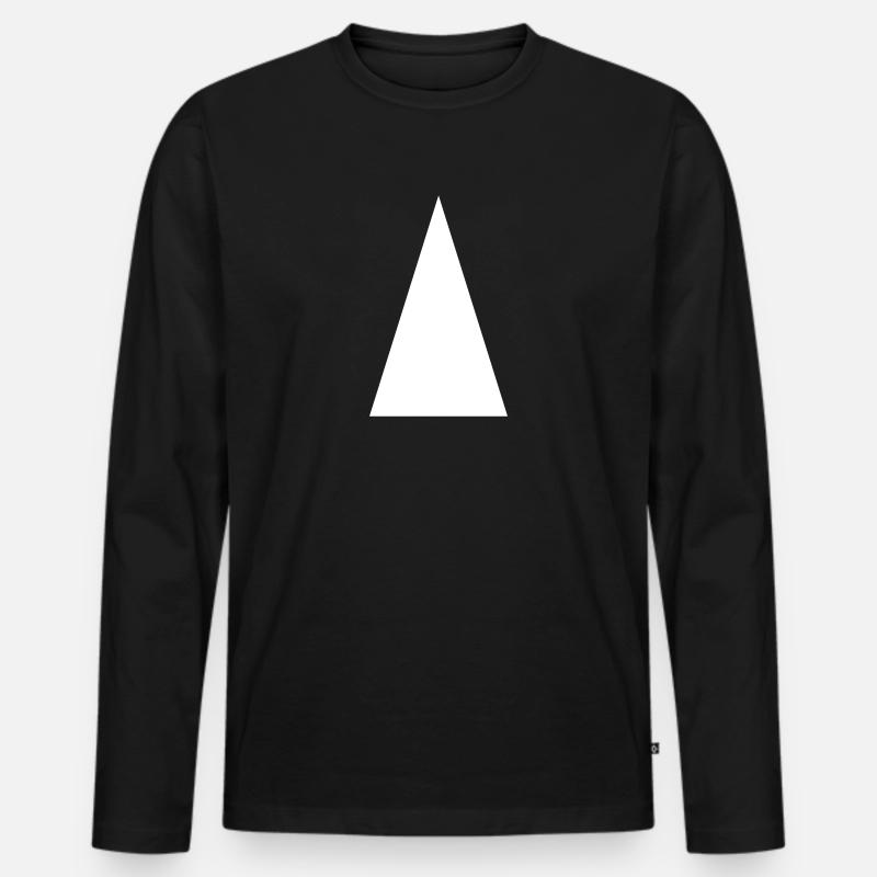 Dreieck - Männer Premium Bio Langarmshirt - Schwarz