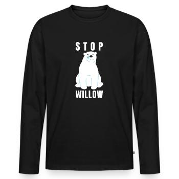 Willow Project - Männer Premium Bio Langarmshirt - Schwarz - Vorne - Nico (187cm)