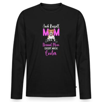 Jack Russell Terrier - T-shirt manches longues Premium bio Homme - noir - Devant - Nico (187cm)