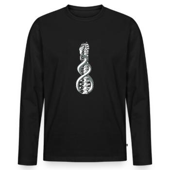 kundalini - T-shirt manches longues Premium bio Homme - noir - Devant - Nico (187cm)