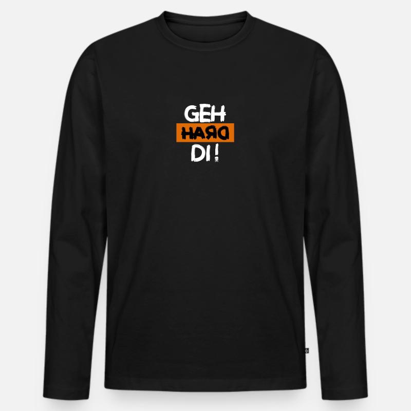 DrahDi - Männer Premium Bio Langarmshirt - Schwarz
