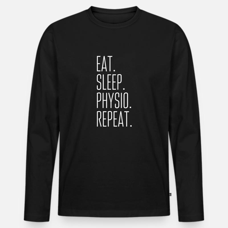 Physiotherapie Physio - Männer Premium Bio Langarmshirt - Schwarz
