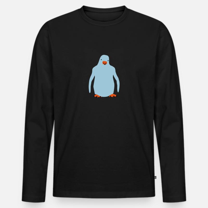 Pinguin - penguin - Männer Premium Bio Langarmshirt - Schwarz