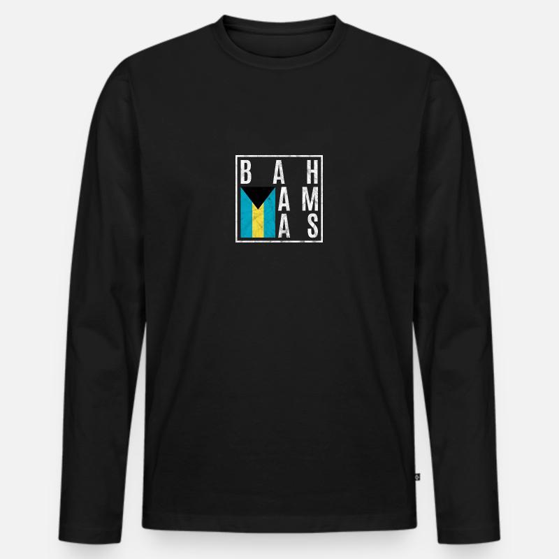 Bahamas - Männer Premium Bio Langarmshirt - Schwarz