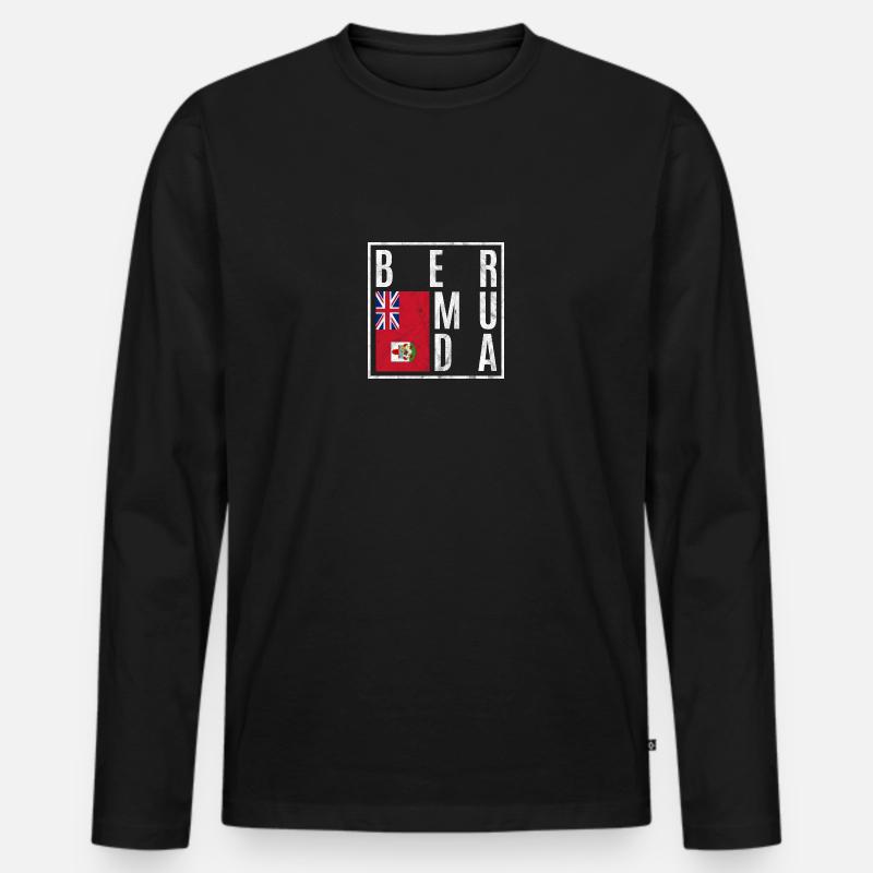 Bermuda - Männer Premium Bio Langarmshirt - Schwarz