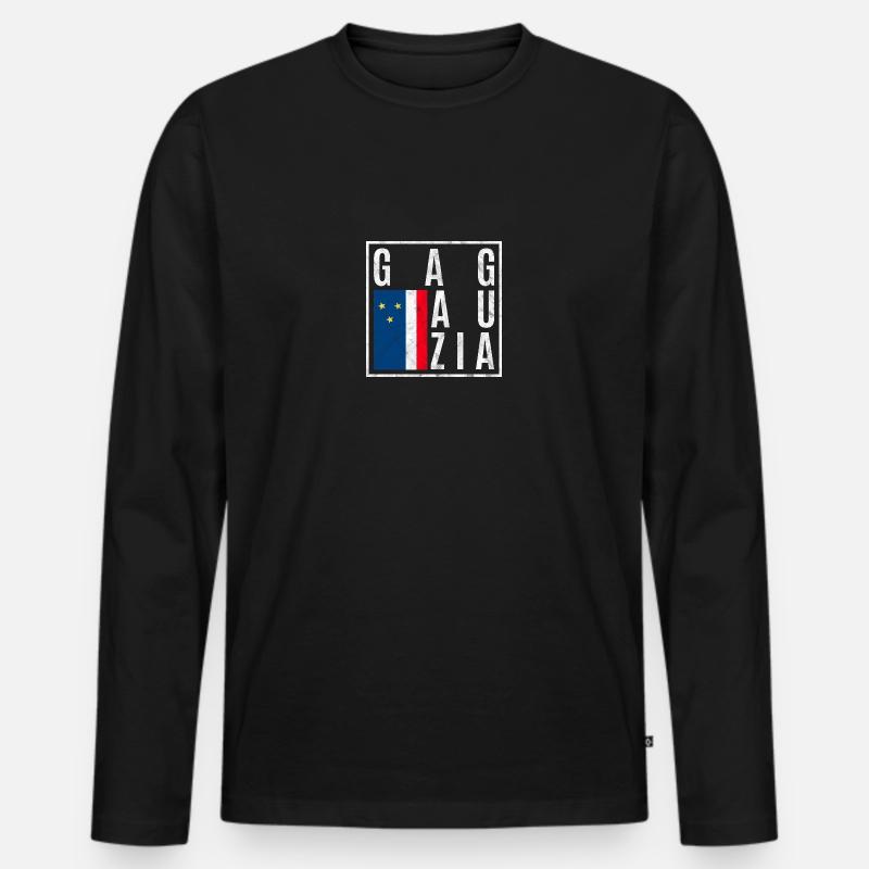 Gagausien - Männer Premium Bio Langarmshirt - Schwarz