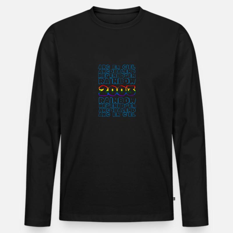 2003 2003 - Männer Premium Bio Langarmshirt - Schwarz