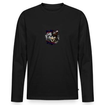 Samoa américaines - T-shirt manches longues Premium bio Homme - noir - Devant - Nico (187cm)
