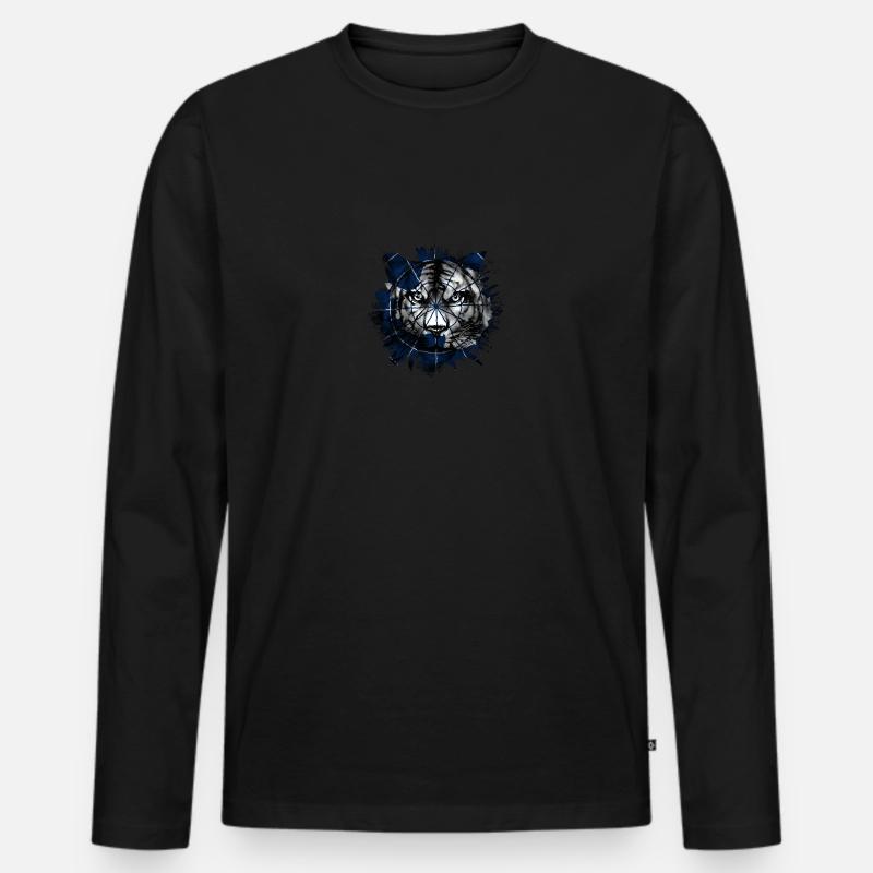 Antarktis - Männer Premium Bio Langarmshirt - Schwarz
