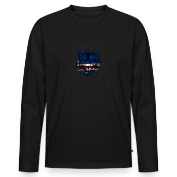 Cap-Vert - T-shirt manches longues Premium bio Homme - noir - Devant - Nico (187cm)
