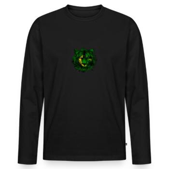 Îles Cocos - T-shirt manches longues Premium bio Homme - noir - Devant - Nico (187cm)