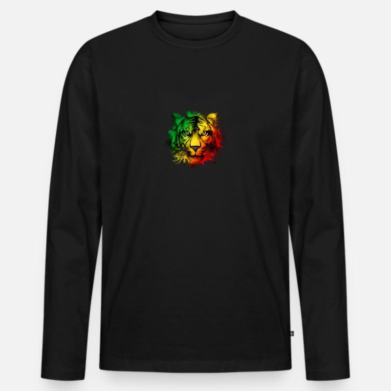 Kongo Republik - Männer Premium Bio Langarmshirt - Schwarz