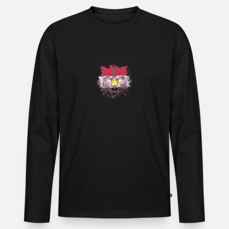 Ägypten - Männer Premium Bio Langarmshirt - Schwarz