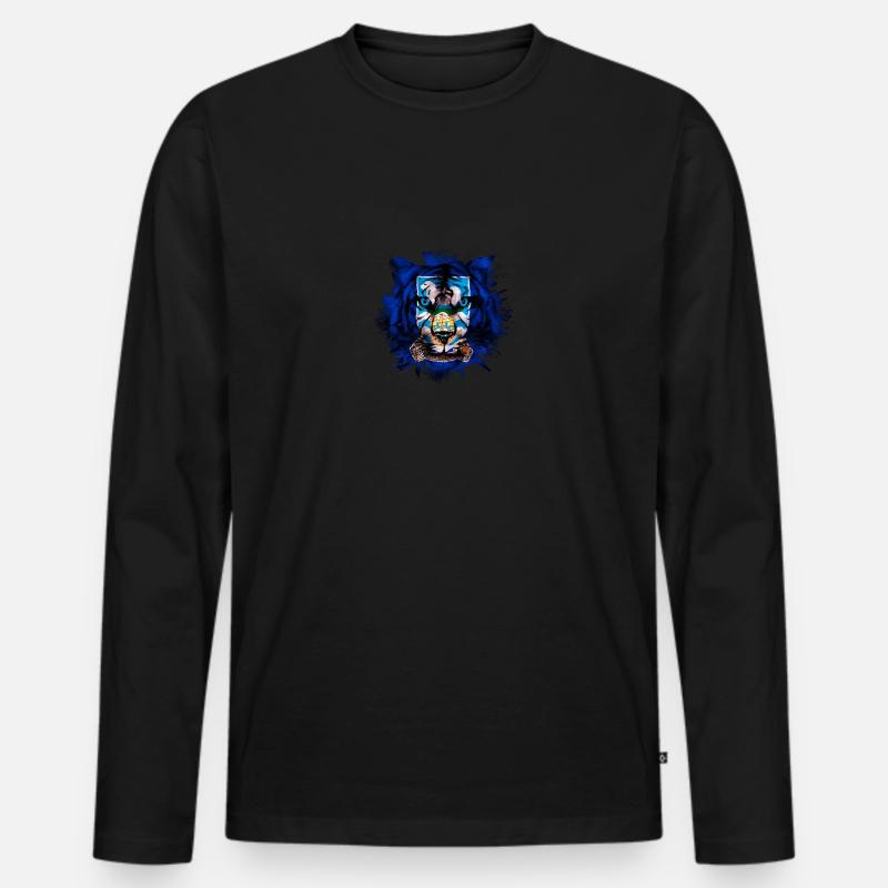Falklandinseln - Männer Premium Bio Langarmshirt - Schwarz