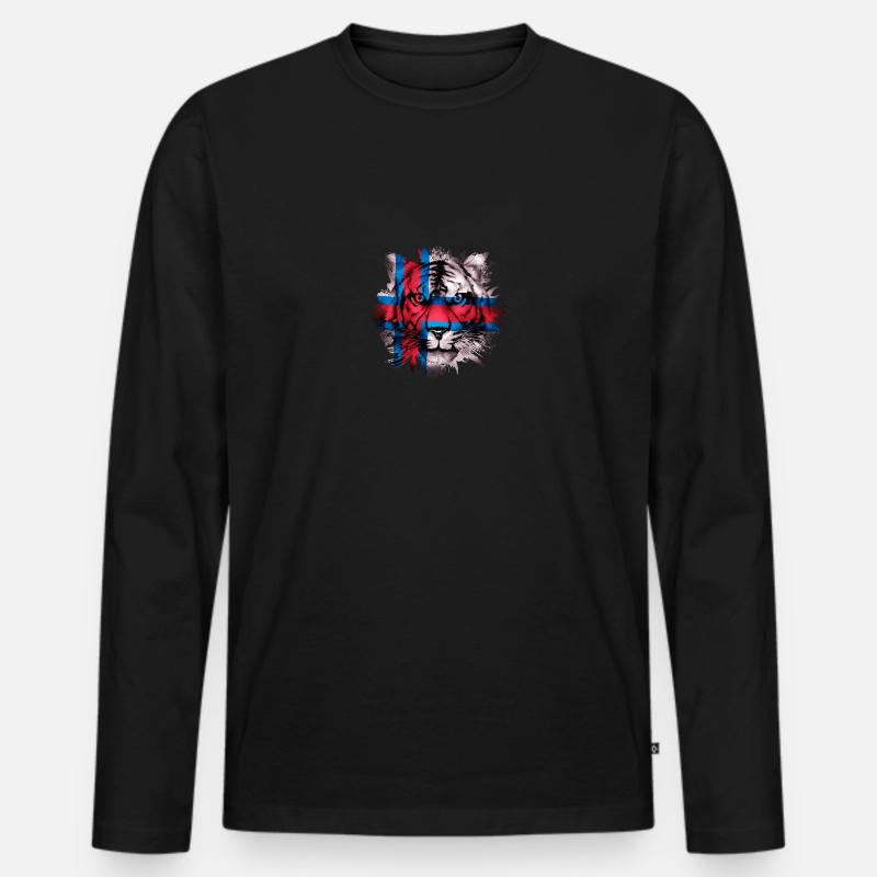 Färöer Inseln - Männer Premium Bio Langarmshirt - Schwarz