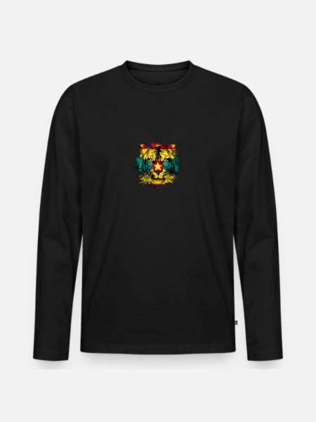 Grenada - Men's Premium Organic Long Sleeve Shirt - black
