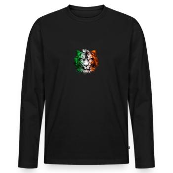 Irlande - T-shirt manches longues Premium bio Homme - noir - Devant - Nico (187cm)