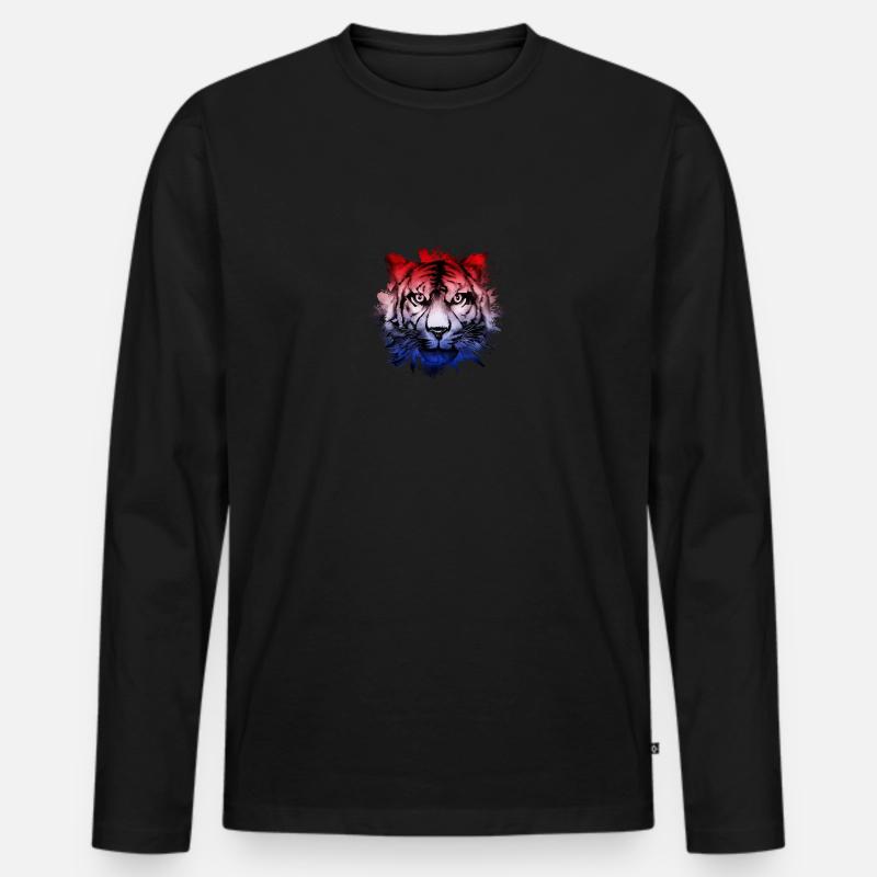Niederlande - Männer Premium Bio Langarmshirt - Schwarz