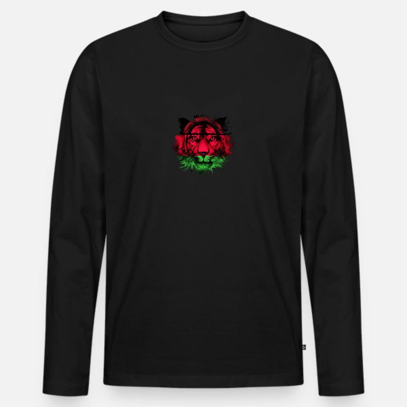 Malawi - Männer Premium Bio Langarmshirt - Schwarz