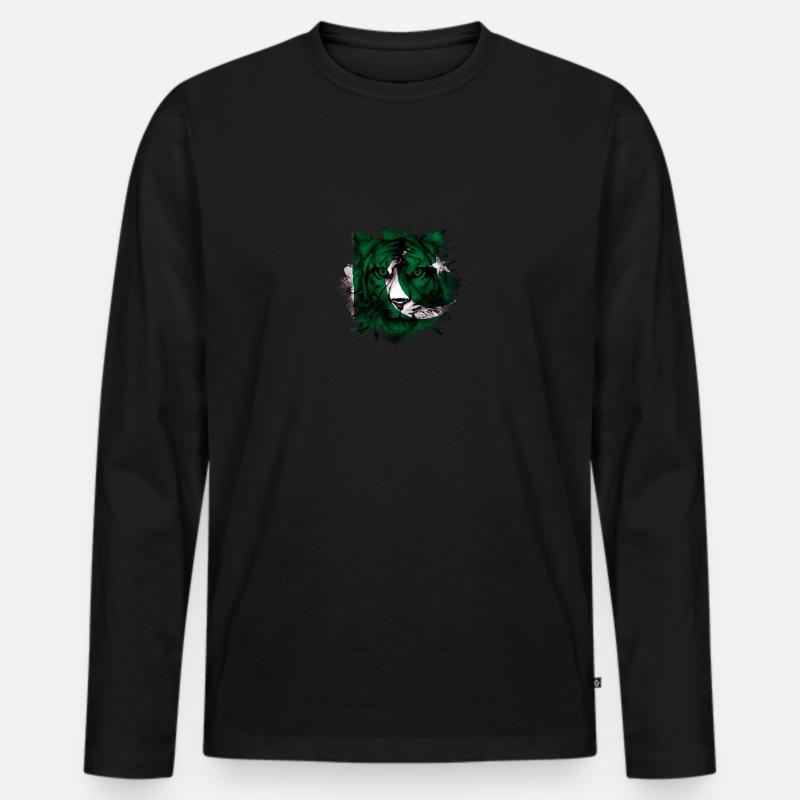 Pakistan - Männer Premium Bio Langarmshirt - Schwarz